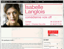 Tablet Screenshot of isabelle-langlois.fr